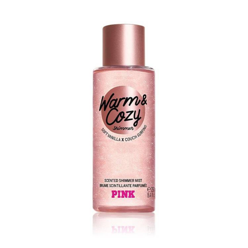 03142022162942622f434617f30-1.jpeg معطر للجسم فيكتوريا سيكريت بينك وارم اند كوزي شيمر - سنتيد شيمر ميست (نسائي) 250مل - الصورة 1