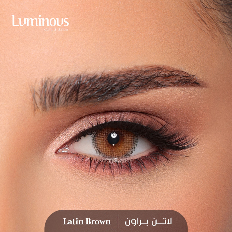 0320202415294465fad6b8051a8-1.jpg عدسات لومينوس الشهرية لاتين براون - Latin Brown - الصورة 1