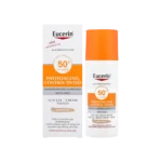يوسيرين - كريم الحماية من الشمس SPF50+ للتحكم في الشيخوخة، ملون متوسط - 50 مل